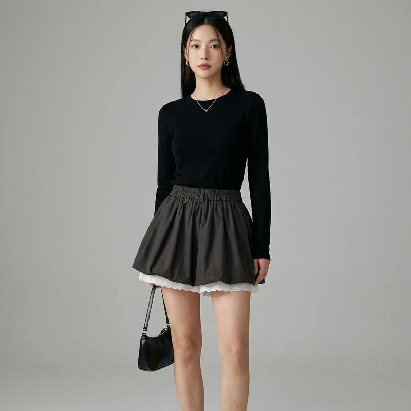 Jupe Plissée Taille Haute