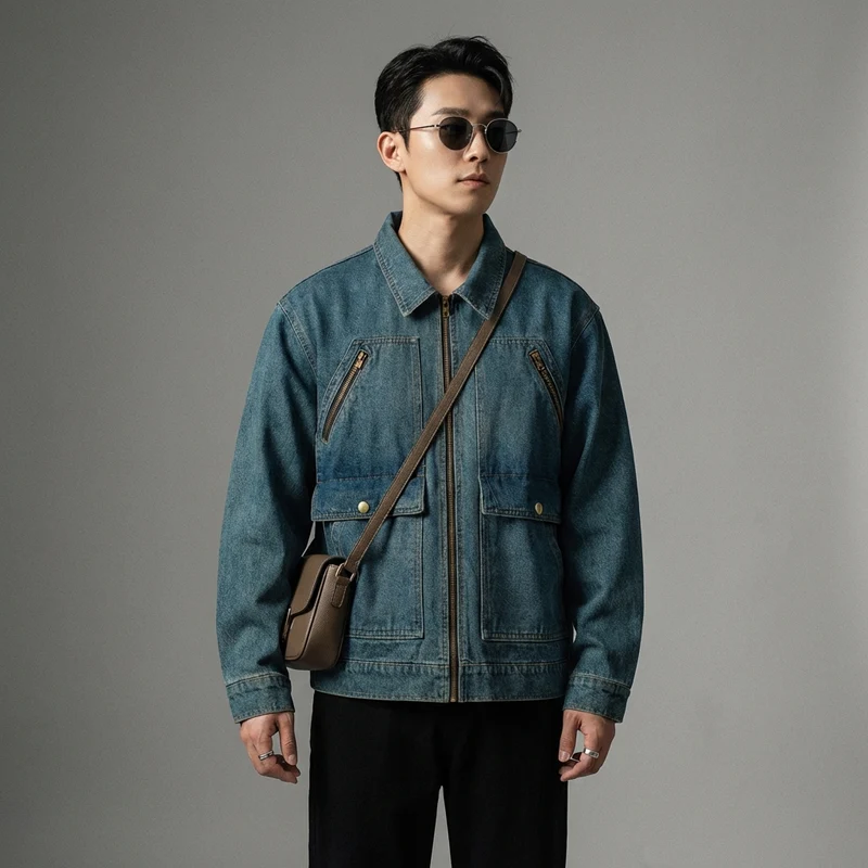 Veste Oversize Denim Multi-Poches