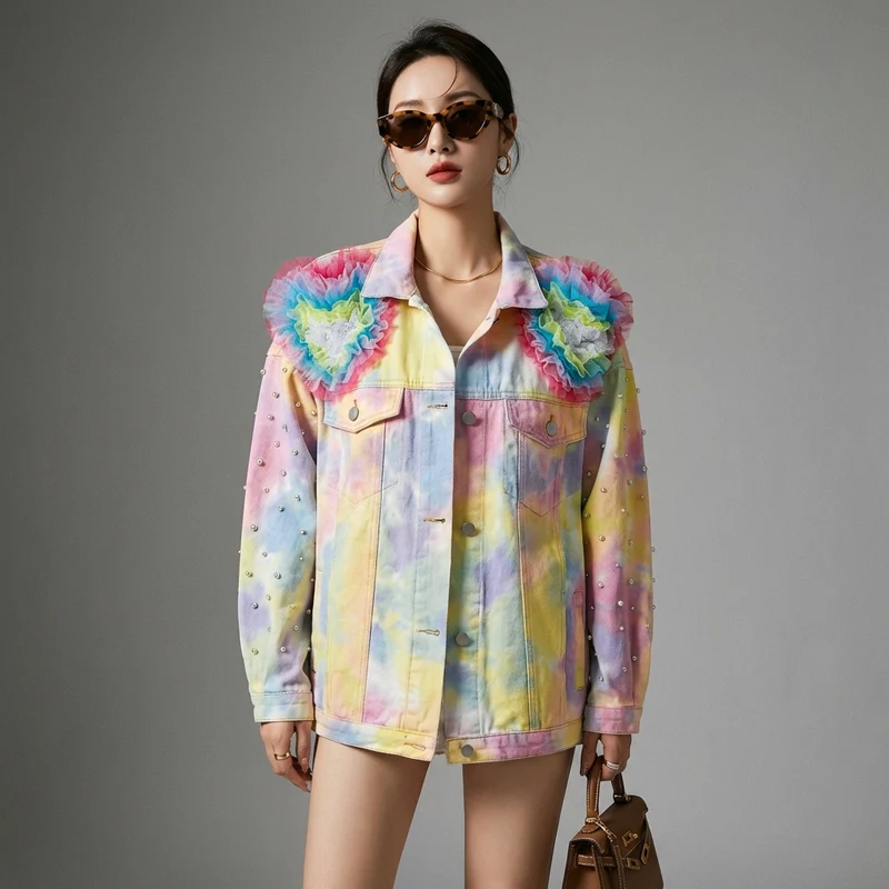 Veste Denim Brodé K-fashion