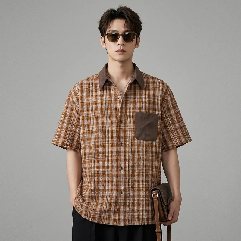 Chemise à Carreaux Décontractée