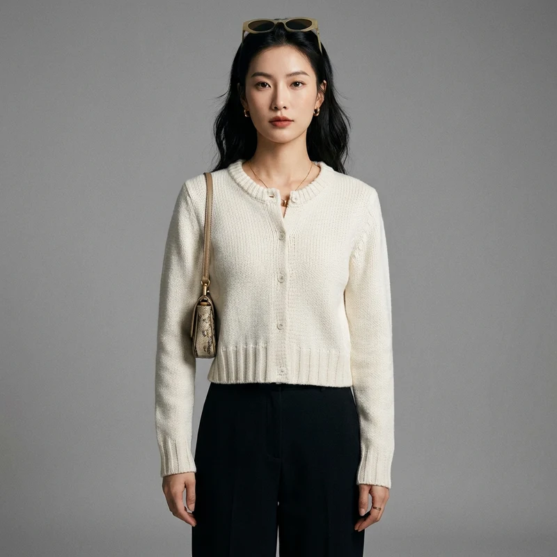 Cardigan Élégant Col Revers
