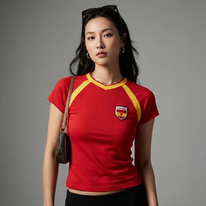 T-Shirt Brodé Streetwear Rétro