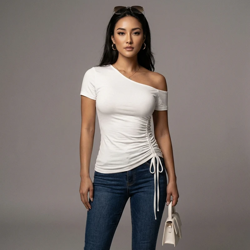 T-shirt Épaule Dénudée Ajusté