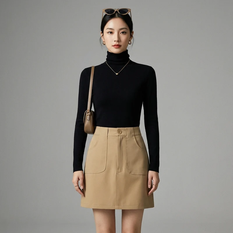 Jupe Taille Haute A-line
