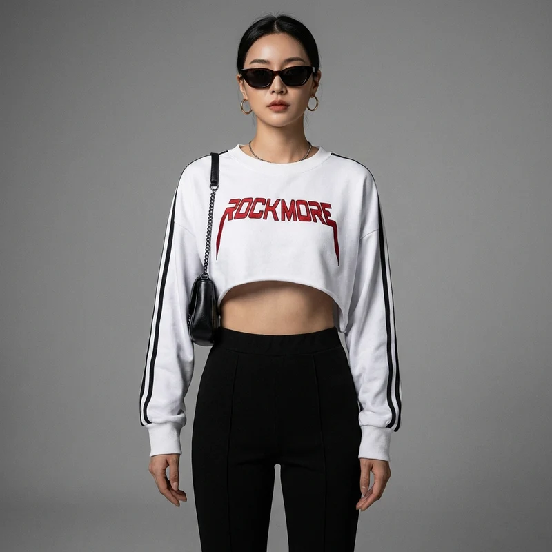 Sweat à Capuche Court Oversize