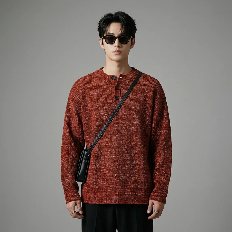 Pull Col Rond Bicolore