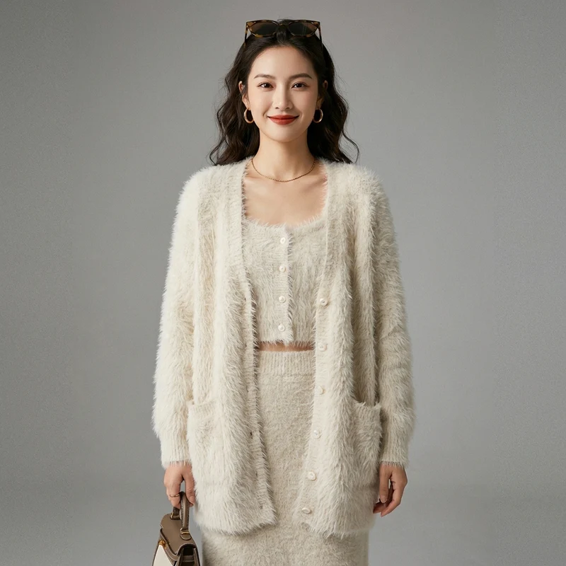 Pull Col V Maille Douce