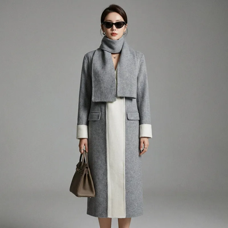 Manteau Long Minimaliste en Laine