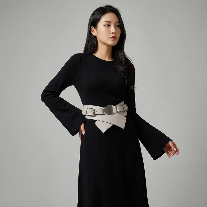 Robe Longue Tricotée Élégante