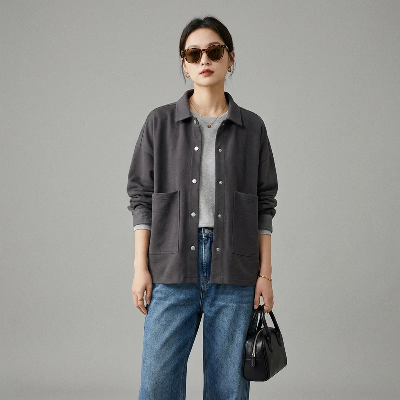 Cardigan Ample Col Revers