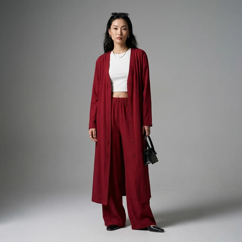Cardigan Long Ceinturé