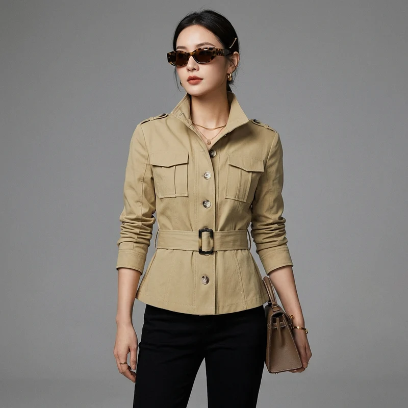 Veste Cintrée Courte Élégante