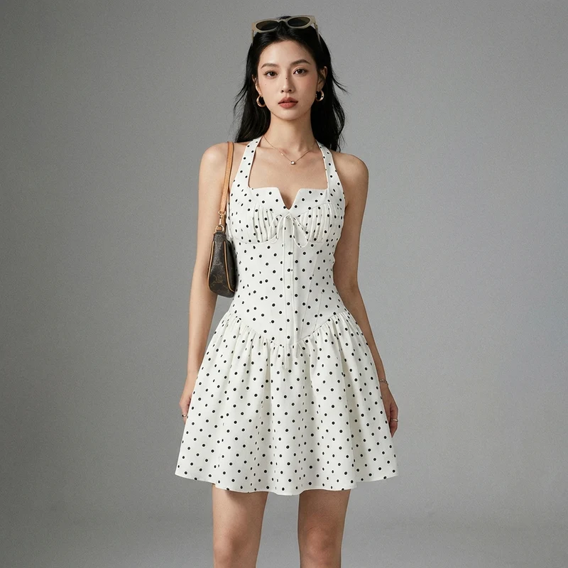 Robe Bretelles Effet Bouffant