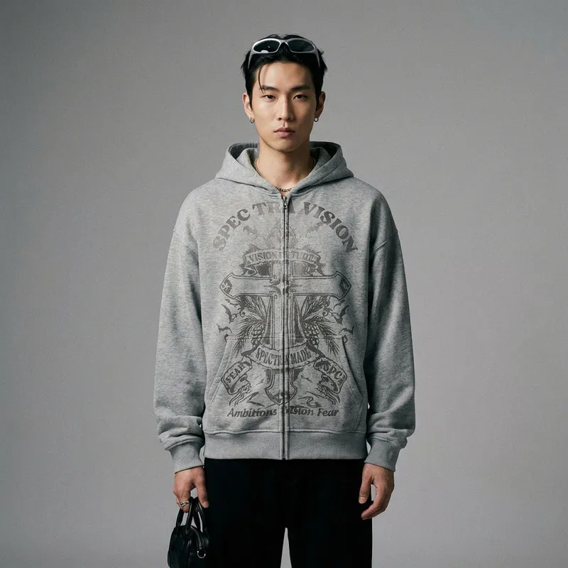 Sweat à Capuche Zippé Oversize