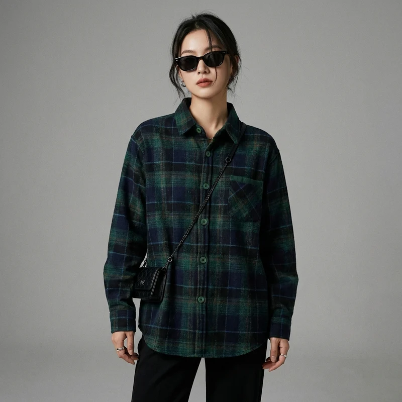 Chemise à Carreaux Oversize