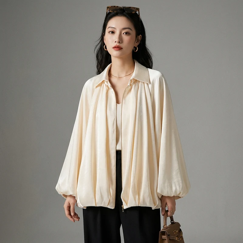 Veste Bomber Satinée Élégante