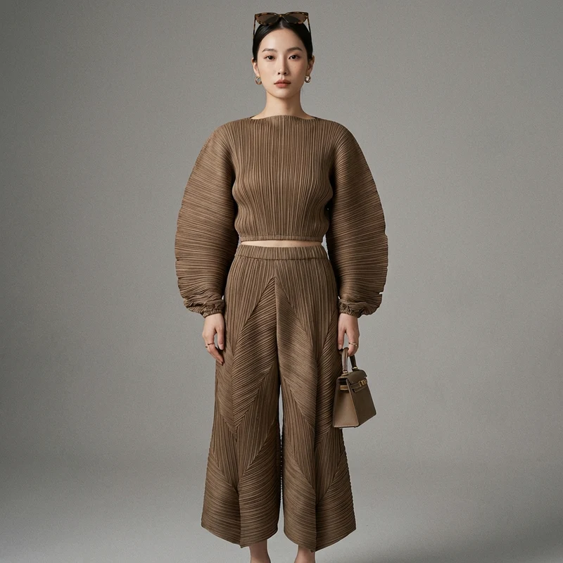 Ensemble Plissé Tendance