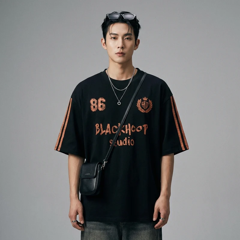 T-Shirt Oversize Imprimé Lettres