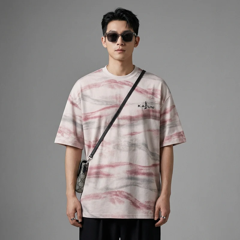T-Shirt Brodé Oversize Décontracté