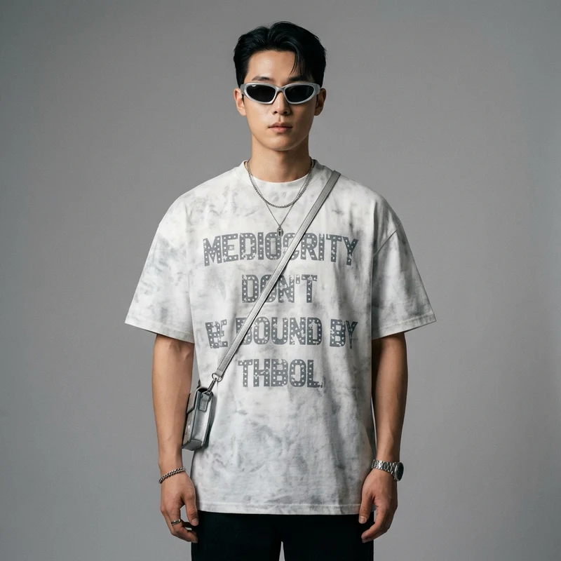 T-Shirt Imprimé Oversize Délavé