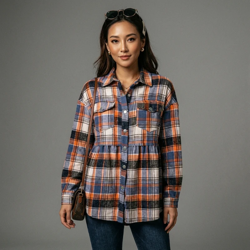 Chemise à Carreaux Oversize