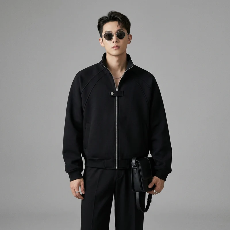Veste Col Montant Oversize