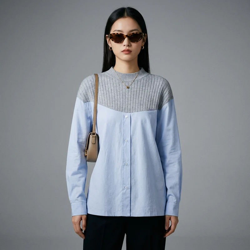 Chemise Oversize Col Rond