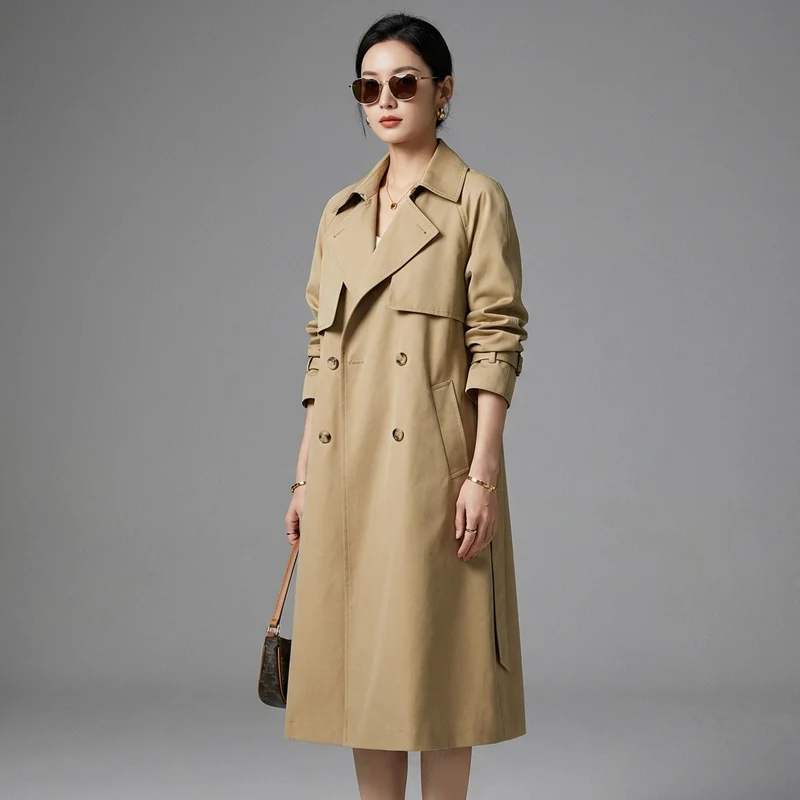 Trench-Coat Long Élégant