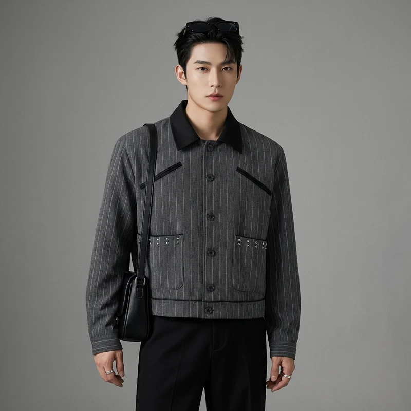 Veste Color Block Streetwear