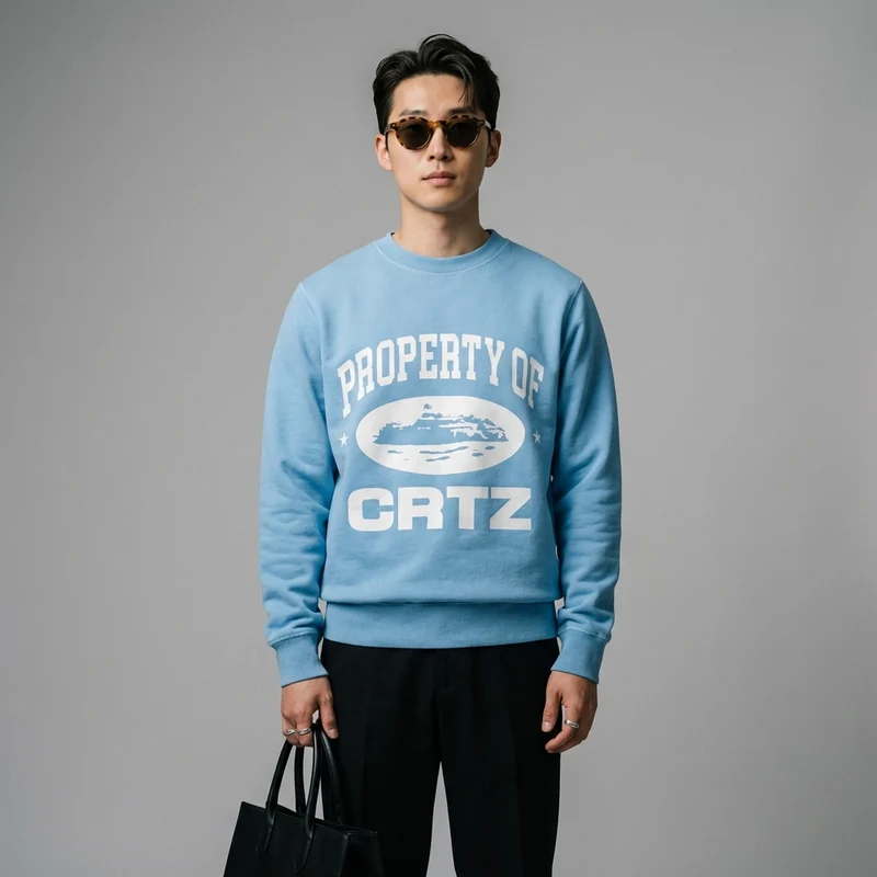 Sweatshirt Col Rond Graphique