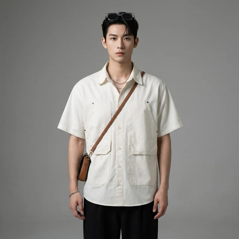 Chemise Streetwear à Rayures