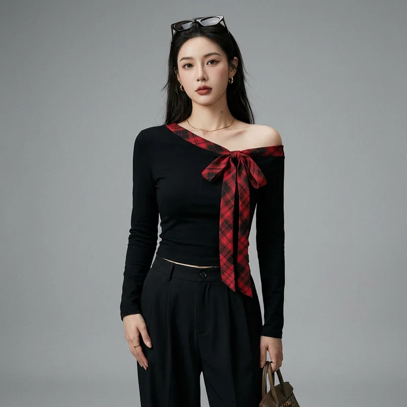 Top Asymétrique Nœud Chic