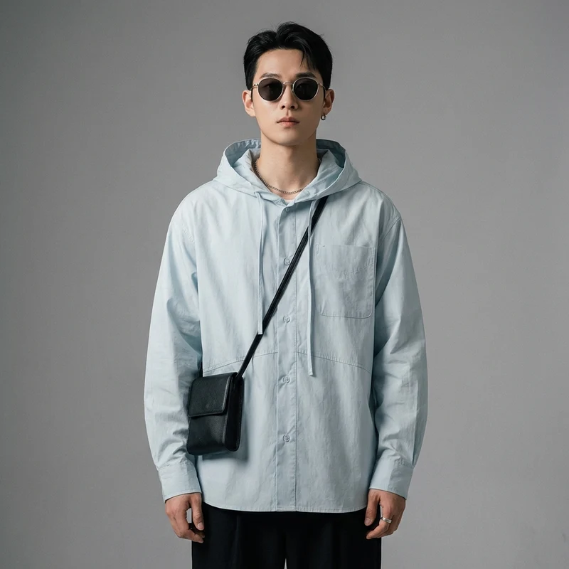 Chemise à Capuche Décontractée