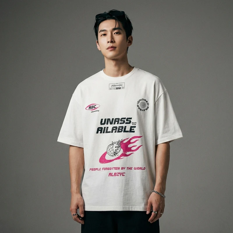 T-shirt Flamme Rétro Streetwear