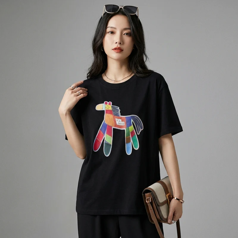 T-Shirt Imprimé Ample Streetwear