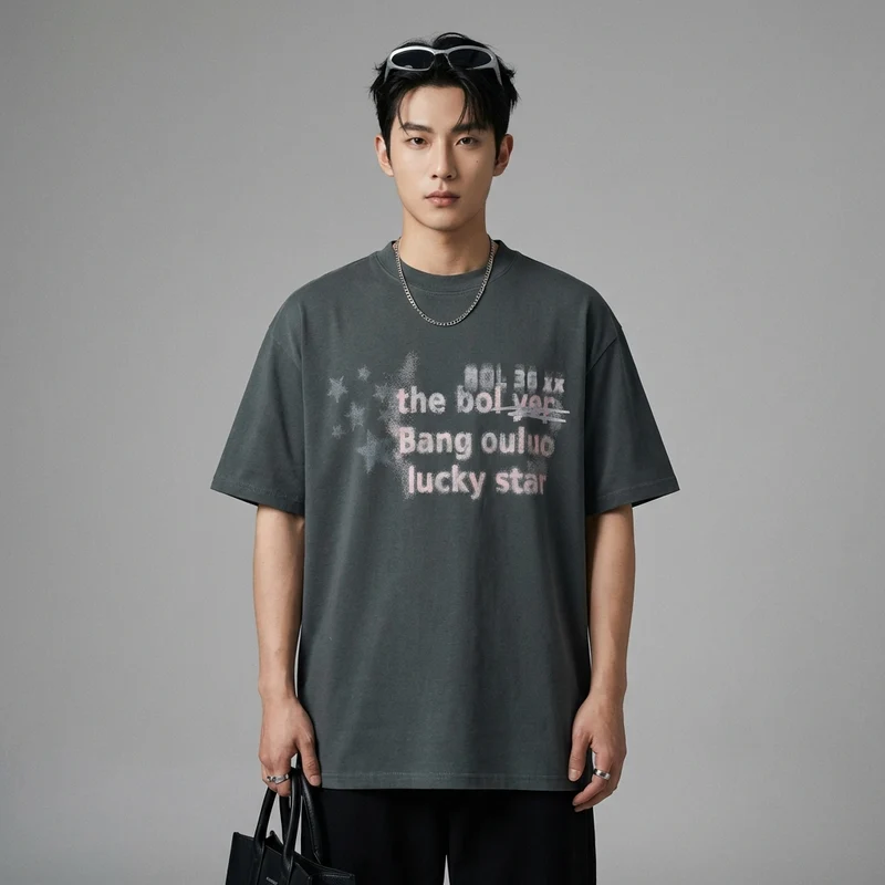 T-Shirt Oversize Imprimé Étoiles