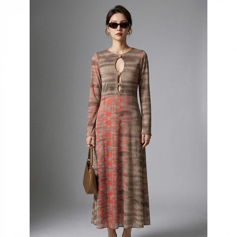Robe Longue Coupe Slim Évasée