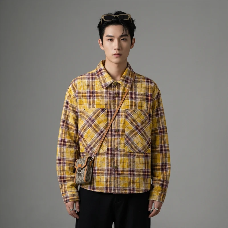Chemise Tie-Dye Carreaux