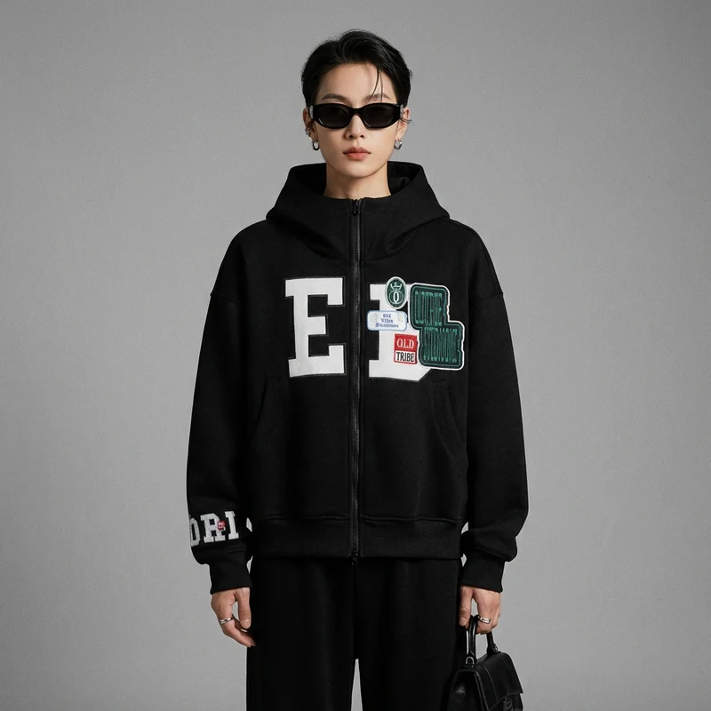 Hoodie Zippé Oversize