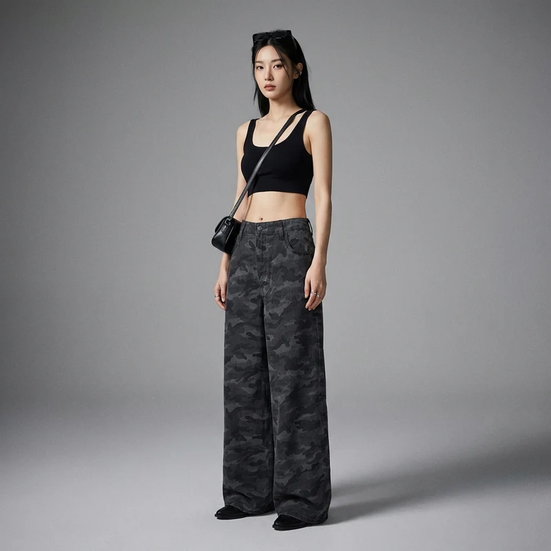 Pantalon Cargo Camouflage Streetwear