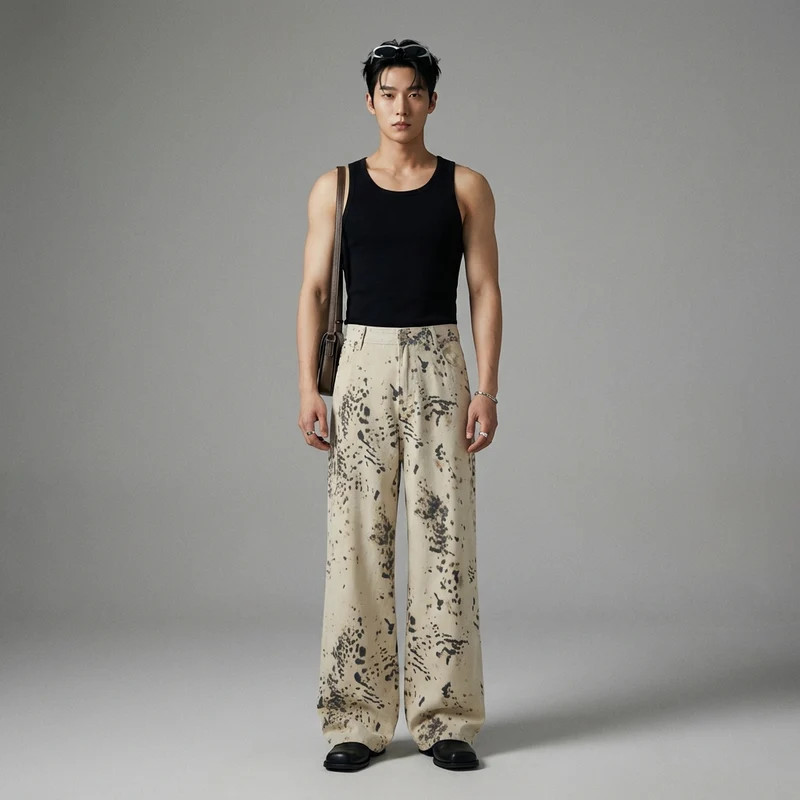Pantalon imprimé Léopard Streetwear