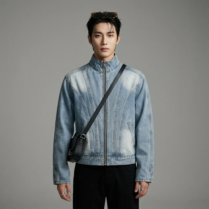 Veste Denim Oversize Détails Déchirés