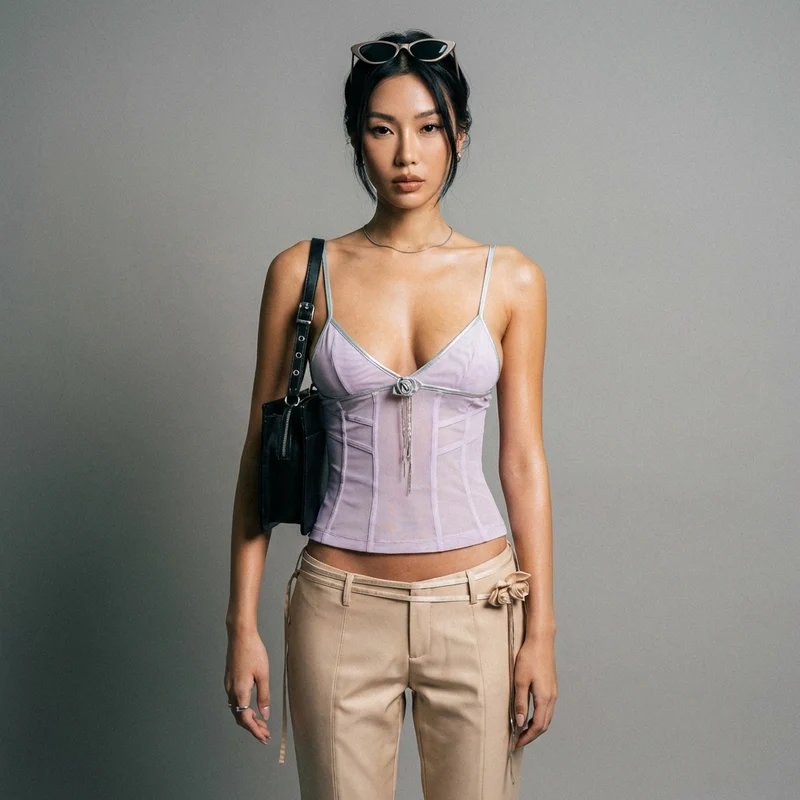 Top Camisole Violet Tendance