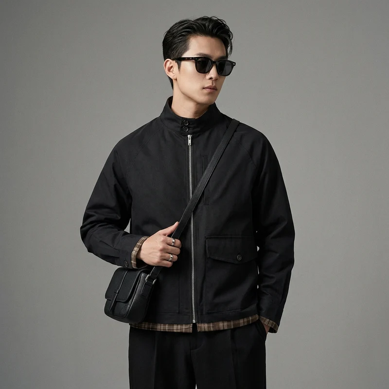 Veste à Carreaux Décontractée