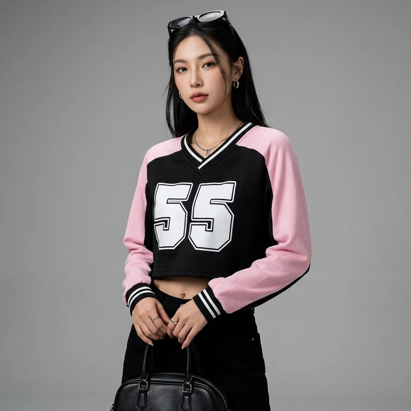 Sweat-shirt Baseball Color Block