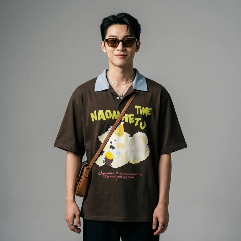 T-Shirt Oversize Imprimé Chien