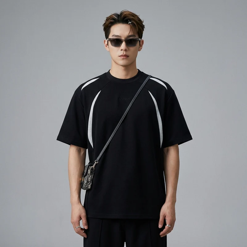 T-shirt Color Block Rétro