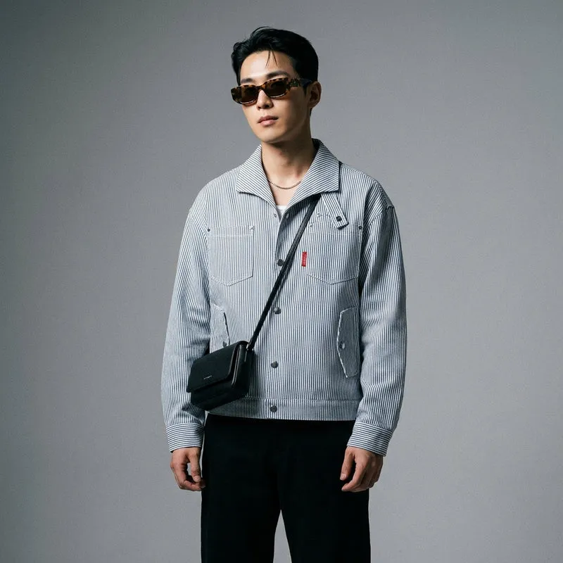 Veste Rayée Vintage Décontractée