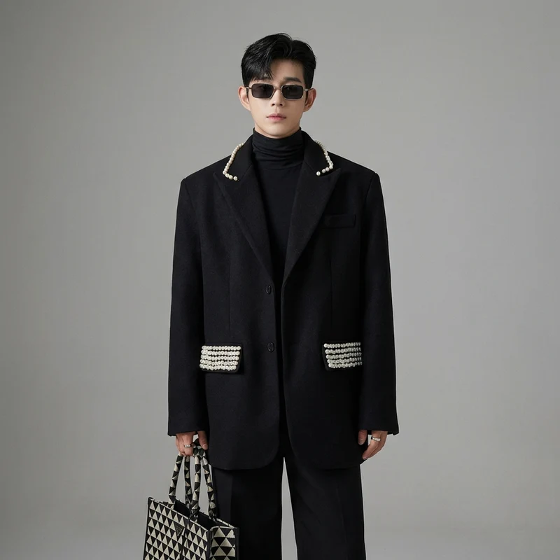 Veste de Costume Oversize Noire