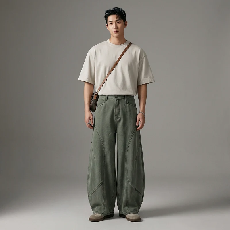 Pantalon Large Décontracté